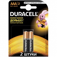 Батарейка DURACELL AAA/LR03/MN2400, 1.5V, Basic, алкалиновая,  2шт/уп фото